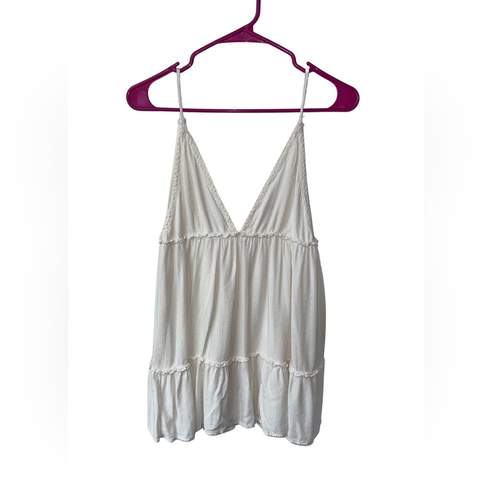 Newbury Kustom White Babydoll Mini Dress Size: Small